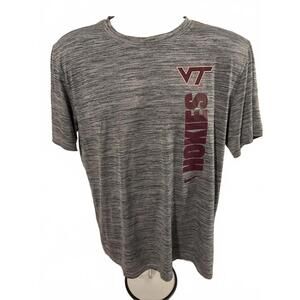 Virginia Tech Hokies Gray Nike Dri-Fit Shirt Men's Size LARGE GRAY‎